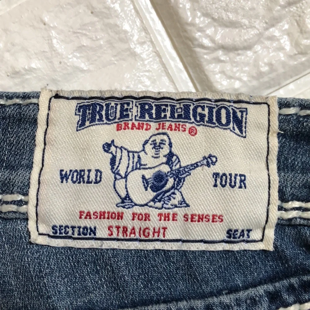 True Religion straight low‎ waist nat mega T jeans size 25 tall